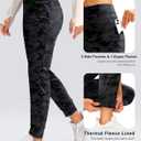 SANTINY Women's Fleece Lined Joggers Water Resistant High Waisted Thermal Sweatpants Winter Pants Hiking Running Pockets (Gray, XS)
