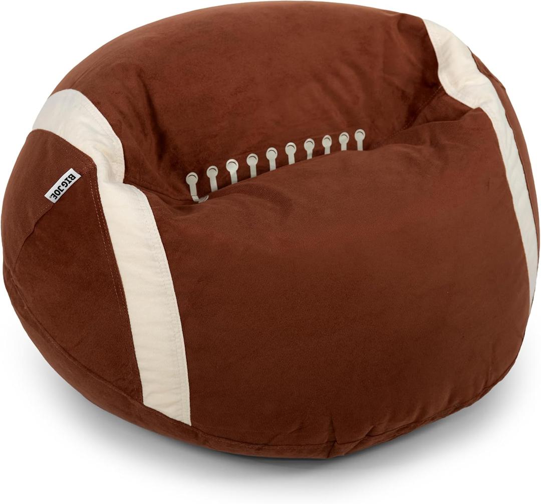 Big Joe Sports Ball Child-Sized Bean Bag Chair, Football Plush, Soft Polyester, 2.5 feet (Single)
