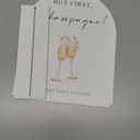 But First, Champagne - Wedding Party Sign and Base, 10 x 8 Inch, Decor Supplies for Reception, Bridal Shower, Engagement - Elegant Minimalist Style