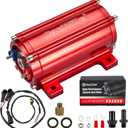 CarBole High Performance Fuel Pump 300LPH Flow Rate External Inline Universal 12V Fuel Transfer Pump with Power-cord