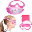 Kids Goggles Swimming 4-7,Kids Goggles Fabric Strap,Wide View Swimming Goggles for Toddler (1pk Mask - Mermaid)
