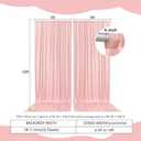2 Panels Light Pink Backdrop Curtain, 10 x 10 Feet Background Curtains for Parties, Weddings, Baby Showers, Bachelorette, Halloween, Christmas, Birthday Party Photoshoot Backdrop Curtains Decorations
