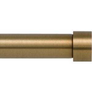 Ivilon Drapery Window Curtain Rod - End Cap Style Design 1 Inch Pole. 72 to 144 Inch Color Warm Gold