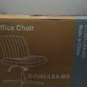 DUMOS Criss Cross Chair Legged Office Wide Comfy Desk Seat, No Wheels Armless Computer Task Seating, Swivel Vanity Home Height Adjustable (Ivory)