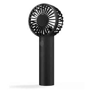 Edvision Mini Handheld Fan, Powerful Portable Fan 3 Speeds, USB Rechargeable Small Hand Fan, Personal Fan Battery Operated, Cute Design Makeup Eyelash Fan for Stylish Girls Women Kids Outdoor, Black