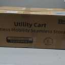 Plastic Utility Carts with Wheels, 3-Tier Rolling Service Cart, 300 lbs Heavy Duty Capacity with 4 inch Silent Casters(2 Lockable), for Home, Office, Restaurant, Warehouse.31.5" 16" 38"