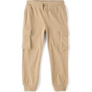 The Children's Place Boys' Active Sueded Rib Cargo Jogger Pants, Large