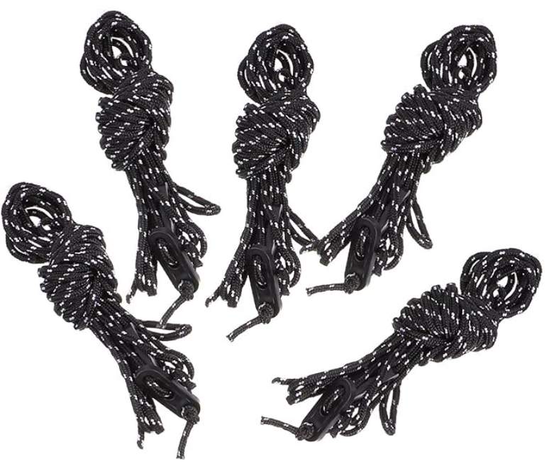 BESPORTBLE 5pcs Sturdy Windproof Tent Pull Rope Outdoor Camping Accessory for Securing Tents Tarps and Gear Multi-Functional and Material Easy to Install
