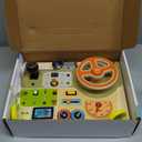 JGOBUB Montessori Toddler Toys - Baby Wooden Busy Board - Sensory Toys with Light Switch - Travel Toys for Educational Toddler Activities for Toddlers 3 4 5 6+ Year Old