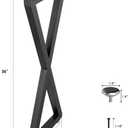 ALLCOS Metal Bar Table Legs, 36 Inch Heavy Duty Dining Table Leg with Adjustment Feet Furniture Legs, Black, Set of 2