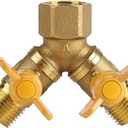 Brass Two Way Natural Gas Pipe Splitter Connector