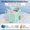 OLIXIS Countertop Ice Maker with Self-Cleaning, Portable Ice Maker Machine with Scoop, 26Lbs/24H, 9 Cubes in 6 Mins, 2 Sizes for Home, Kitchen, Office, Green
