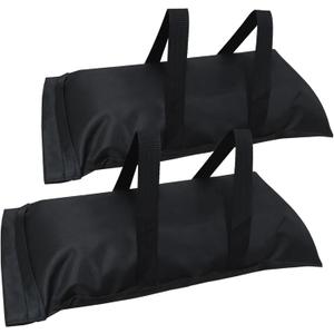 D&ONEHOS Extra Large Umbrella Base Weight Fillable Sandbags, Weight Bags(110LBS) for Patio Umbrellas, Sandbag Weights for Umbrella for Outdoor GardenSet of 2Black(Without Sand)