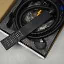 Bathroom Square Matte Black Solid Brass Hand Held Shower Head With Wall Connector and Hose System Wall Mount Handheld Showerheads Set