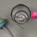 Kids 20 oz Tumbler with Handle, Leak-Proof Screw-On Lid with Removable Silicone Straw, Spill Proof, Reusable Stainless Steel Insulated Water Bottle, Gifts for Boys and Girls, Green Mix (1 Count)