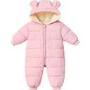 Ilyboz Infant Toddler Snowsuit Cute Baby Bear Suit Newborn Winter Coat Warm Hooded Jumpsuit for Boys Girls 100