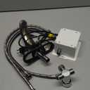 Touchless Bathroom Sink Faucet - Automatic Motion Sensor Restroom Toilet Faucet - Battery Operated for Commercial Lavatory, Brushed Nickel