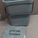 stonespace Compost Bin Kitchen, Under Sink Compost Bin Indoor Sealed, 3.2 Gallon/12L Compost Bucket for Kitchen, Wall Mounted Trash Can，Small Trash Can with Lid，1 Pack Blue