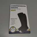 Pembrook Plus Size Compression Socks Wide Calf - Up to 6XL | Black Wide Calf Compression Socks Women Plus Size (XX-Large)