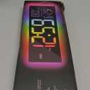 16.5" Large Digital Wall Clock with BT Sync, RGB Lights with 11 Scenes Mode Remote Control, Dual Alarms with Big LED Display, Auto DST, Temperature for Classroom Gaming