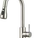 FORIOUS Kitchen Faucets with Pull Down Sprayer, High Arc, Brushed Nickel