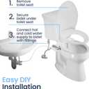 LUXE Bidet NEO 320 - Warm Water, Dual Nozzle, Self-Cleaning, Non-Electric Bidet Attachment for Toilet Seat, Adjustable Water Pressure, Rear & Feminine Wash (White)