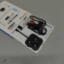 2026 Bluetooth 5.4 Transmitter & Receiver, 2-in-1 Wireless Adapter for Airplane & Headphone, Dual Link, Fast TX/RX Switch, Type-C, Battery Indicator, Built-in Mic & LED Light for TV/PC/Car