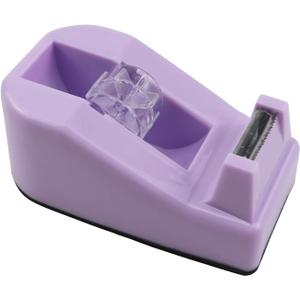 1Pcs Desktop Tape Dispenser,Adhesive Roll Holder with Weighted Nonskid Base,Office Tape Dispensers for School, Office and Home (Purple)