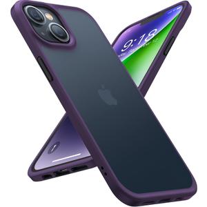 TORRAS Upgraded Shockproof Case for iPhone 14 & 13, Military Grade Drop Tested, Slim Fit, Deep Purple