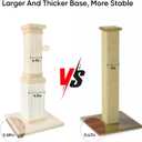 Cat Scratching Post for Large Cats, Cat Scratcher for Indoor Cats Adults, Sturdy Sisal Scratch Post to Protect Furniture, 32 Inch, Beige