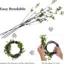 4 Pcs 38.5" Tall All-Green Artificial Branches with Leaves, Realistic Faux Ficus Greenery Stems, Bendable Fake Plant Twigs for Tall Floor Vases, Home Centerpiece, Office & Spring Decor