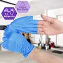 MED PRIDE Nitrile/Vinyl Blend Exam Gloves, Powder-Free, Latex-Free, Disposable, Non-Sterile, Blue, Large (Box of 100)