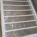 HVAC Premium 32 x 20 Duct Opening Steel Return Air Filter Grille, for 1-inch Filter, Removable Door, Flat Stamped HVAC Vent Cover Grille, Outer Dimensions 34.5 x 22.5