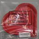 Macarrie 10 Pcs Valentine's Heart Shaped Serving Tray Platter 20 oz Heart Plates with Clear Lids Dessert Plates Snack Tray for Valentine Birthday Party Table Decoration (Red)