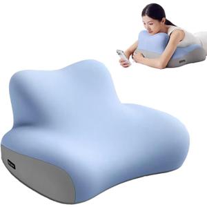 Bed Reading Pillow for Lying Down, Dual-Use Back Support Pillow for Sitting and Lying, Suitable for Reading, Leaning, and Back Support. alleviates Elbow, Neck, and Shoulder Pain.