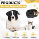Pet Hair Removal Glove, Upgraded Five-Finger Electrostatic Magic Brush Pet Hair Remover, Reusable Cat & Dog Hair Remover for Couch, Furniture (2PCS)