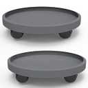 WanderingDonkey 14 Inch Wheeled Potted Flower Mover Dolly with Casters, Round Coaster for Indoor Outdoor,Planter Saucer Tray, Heavy Duty Plant Caddie with Wheels,Rolling Plant Stand Pot Trolley 