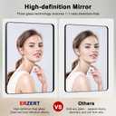 Bathroom Mirrors for Over Sink,1Pcs 24x30Inch Vanity Mirrors for Wall,Black Metal Frame Rectangle Mirrors for Bathroom Farmhouse Restroom,Hangs Horizontally or Vertically