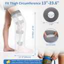 Zoyehoo Waterproof Full Leg Cast Cover for Showering Adult, Extra Long Cast Covers for Shower Leg, Reusable Watertight Shower Protector for Thigh Knee Foot Ankle Surgery Wounds Cast Boot & Brace, XL