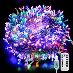 Firecracker String Lights 200LED Starry Light 8 Modes USB with Remote Waterproof Indoor Outdoor Decorative Fairy Lights for Camping Bedroom Wedding Party Family Garden (Multicolor)