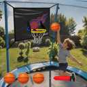 Trampoline Basketball Hoop, Adjustable Basketball Hoop for Trampoline with 3 Mini Balls and Pump, Universal Trampoline Accessories of All Ages, Trampolines Basketball Fit 8 10 12 14 15 16FT