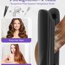 Steam Straighteners for Hair, Professional Salon Titanium Vapor Straightening Irons, High-end Salon Water Light Steam Flat Iron | 24 Hour Anti-frizz | Make Hair Smooth and Adds Shine, Black