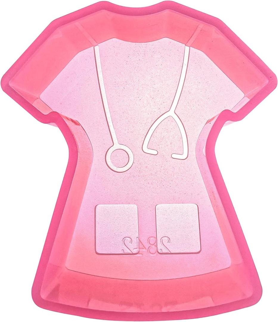 (300 Design Optional) MUBYOK M220 Nurse Doctor Scrub Shirt Silicone Freshie Mold for Baking Aroma Beads Car Freshie Supplies