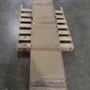 36x96 Inch White Sliding Barn Door Slab with 6.6ft Hardware Kit Included, 5-Panel, MDF Wood Panel Covered with Water-Proof Scratch-Proof PVC Surface, Simple DIY Assembly