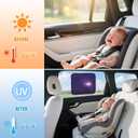 ZATOOTO Car Window Shades Car Window Shade for Baby Semi-Transparent Sun Blocker UV & Privacy Protection for Camping, Napping, and Relaxing Auto Covers 2 Pack,15.75 * 13.78 in