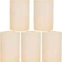 Glass Lamp Shade Replacement Globe & Cover for Light Fixture, 6-1/16" Height 4-1/16" Diameter, 1-5/8 inch Fitter, 5 Pack Light Amber Frosted Cylinder Glass Shade