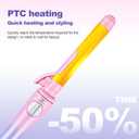 Rotating Curling Iron 1 Inch,Automatic Curling Iron,Easy-to-use Curling Wand for All Hair Types,Self Rotating Barrel with Dual Voltage,Fast Heating for Long-Lasting Hair Styling
