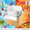 Convivium 4 Pack Insulated Shipping Boxes with Foil Liner Bags, Reusable Thermal Cooler Mailing Cartons for Cold Pack Shipping, Hot & Frozen Food Delivery, 8''x5''x6''