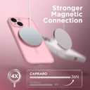 CAPRARO Magnetic for iPhone 14 Case, [Compatible with MagSafe] [Full Camera Protection] Shockproof Protective Slim Translucent Matte Phone Case for iPhone 14 6.1'', Peach Pink