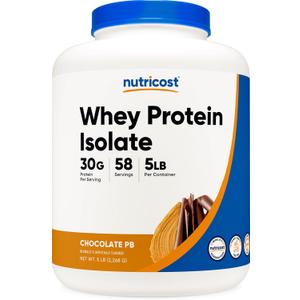 Nutricost Whey Protein Isolate (Chocolate Peanut Butter, 5 Pound) Protein Powder